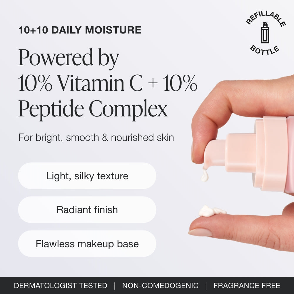 10+10 Daily Moisturizer | 10% Vitamin C & Peptides for Radiance