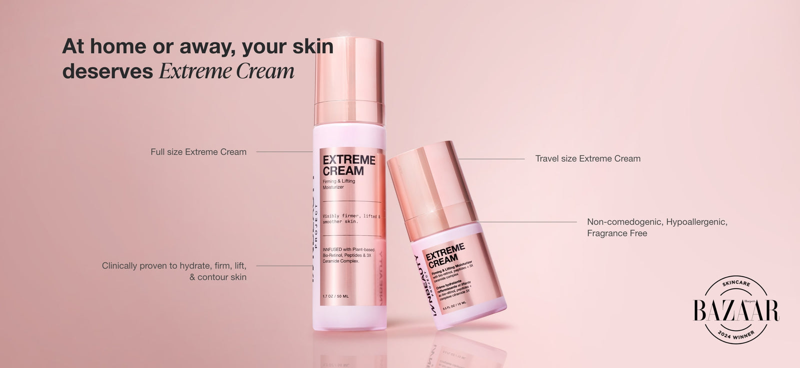 Extroma Cream Extreme Cream Home & Away Duo | Firming Peptide Moisturizer Set ...