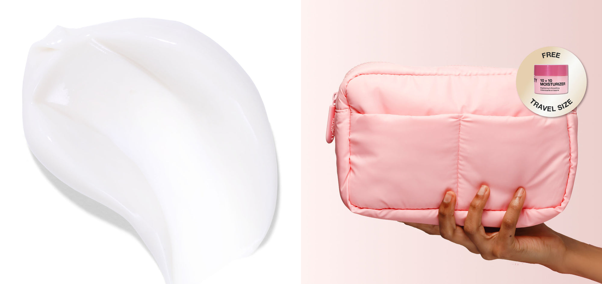 Free 10+10 Travel Size Moisturizer  + Bag